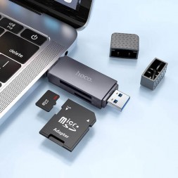 USB / USB-C кардридер Hoco HB45 (SD/microSD)